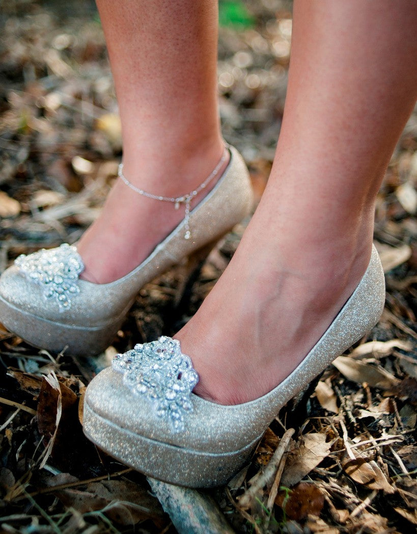 rhinestone bridal shoe clips - Oriane – Nestina Accessories display picture 3