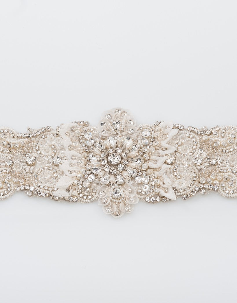 Solange bridal Beaded sash