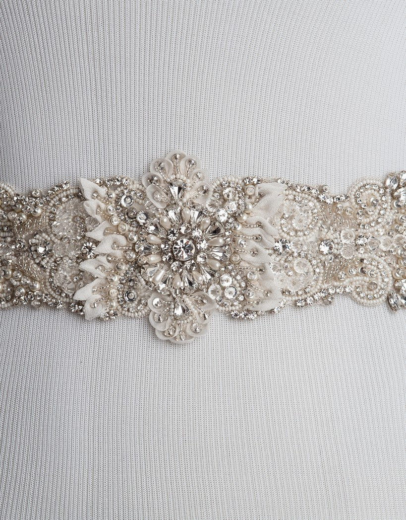 Solange bridal Beaded sash
