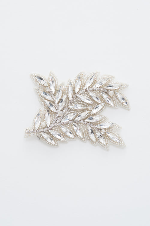 crystal leaf hair clip - style 20012