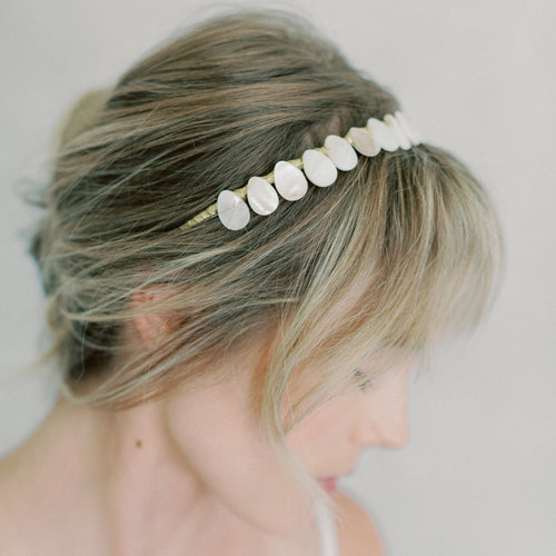 Mother of pearls bridal headband  - 22029