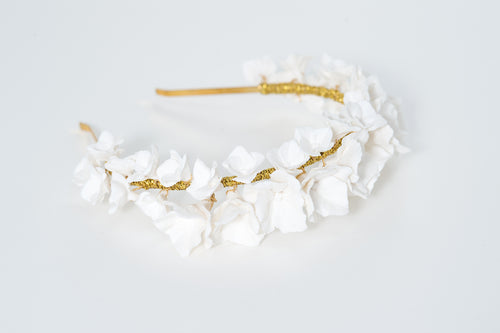 Wedding floral headband with clay flowers - style 22011