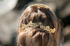 Sample sale - gold plated brass flowers cluster comb HP170617 Malia