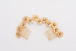 Sample sale - gold plated brass flowers cluster comb HP170617 Malia