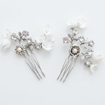 sample sale floral bridal hair combs set - style 22006