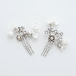 sample sale floral bridal hair combs set - style 22006