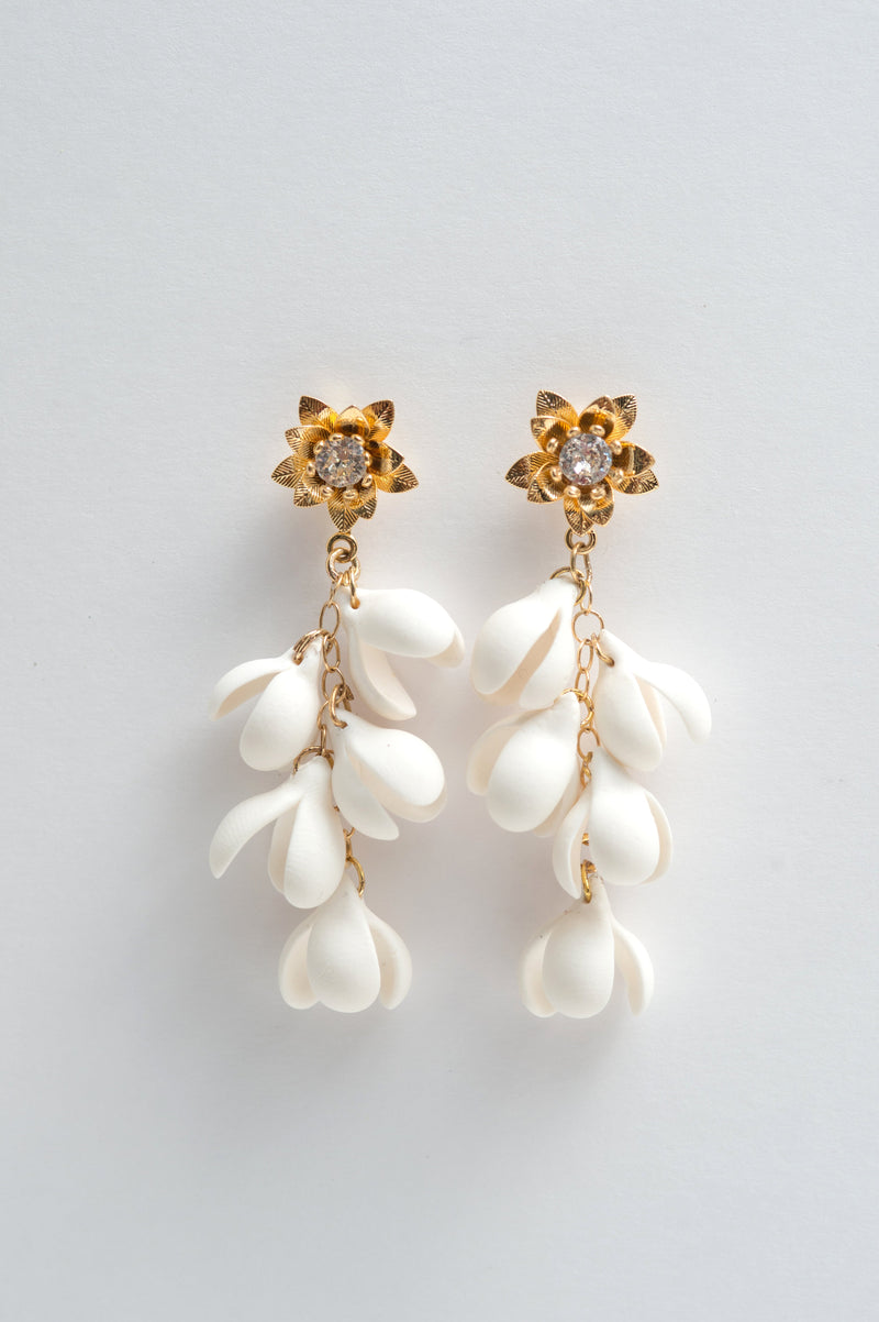 sample sale floral statement earrings - style 20047