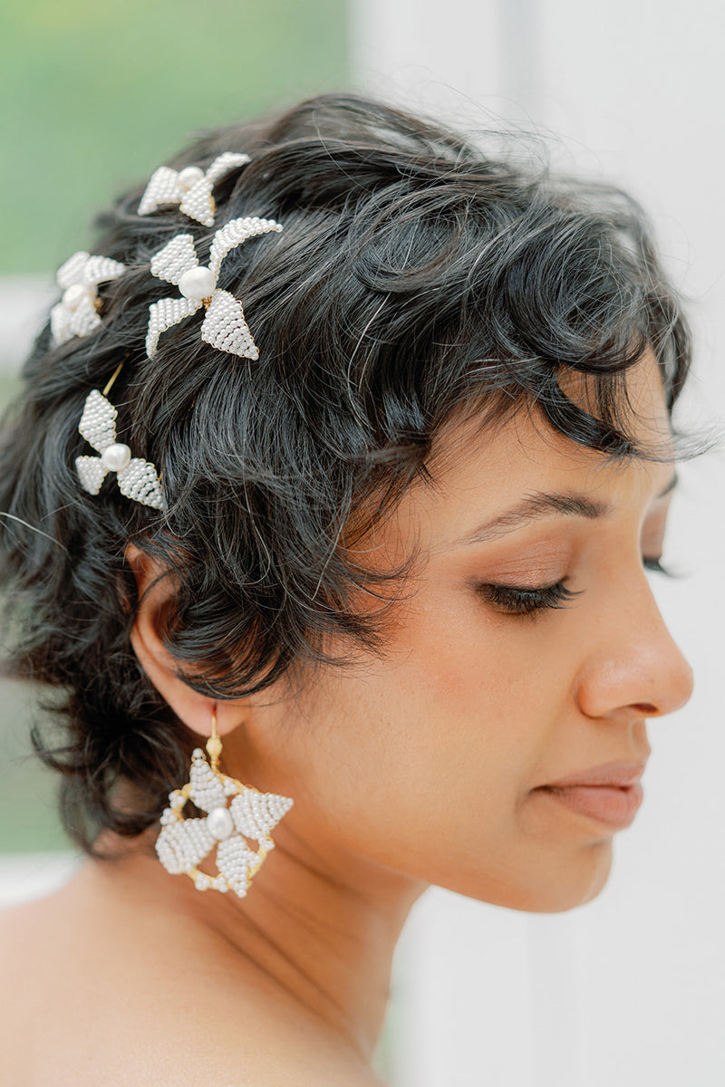 bridal hair pin set of 5 Agathe - 25003