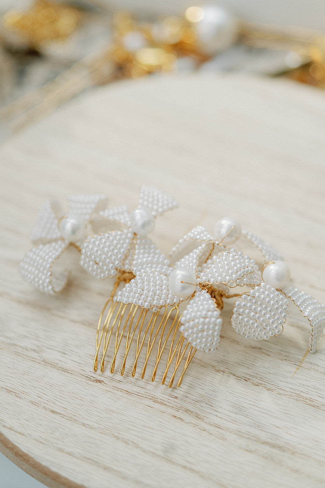 bridal hair comb  AMBRE- 25001