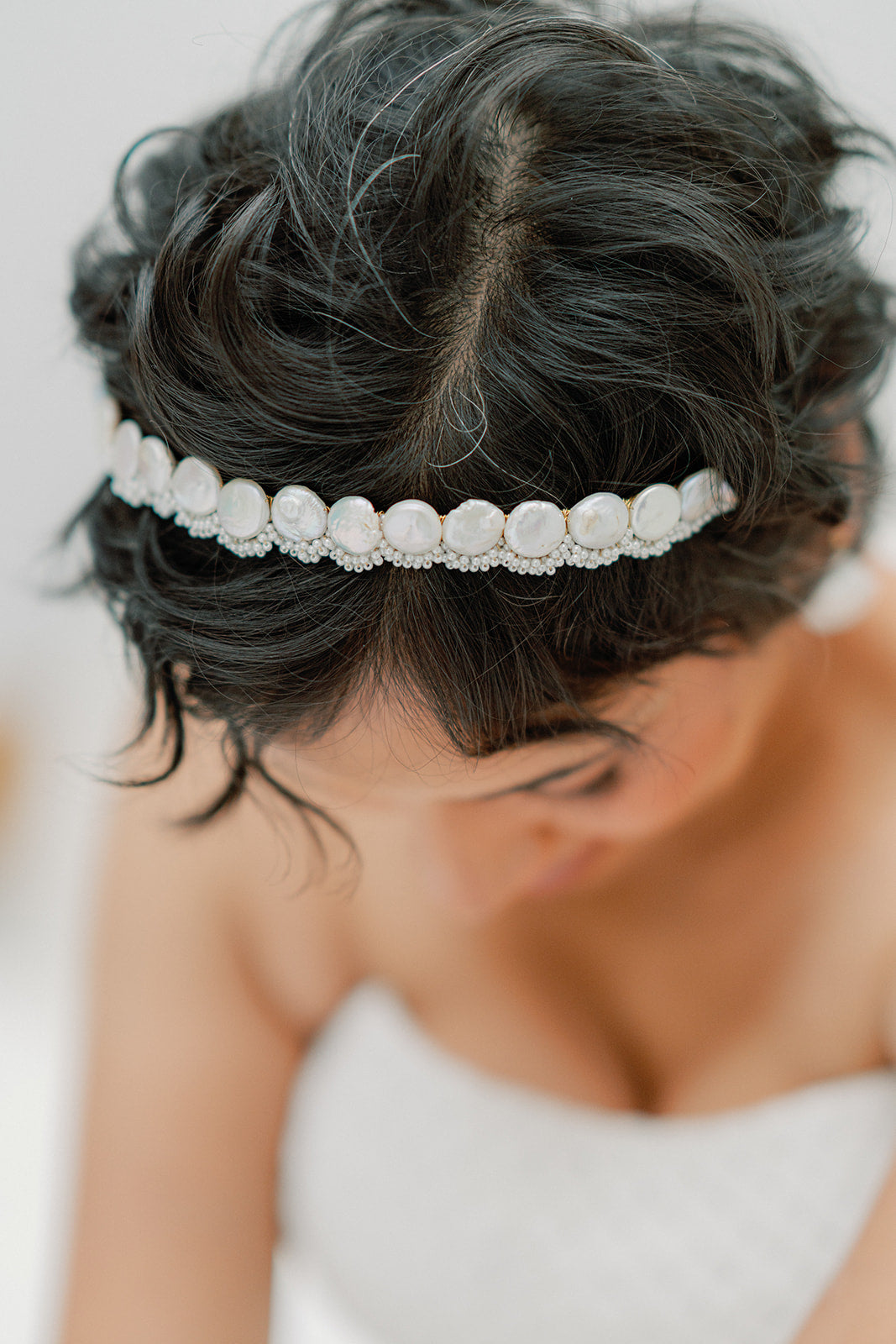 keshi coin Pearls headband ALMA- 25008