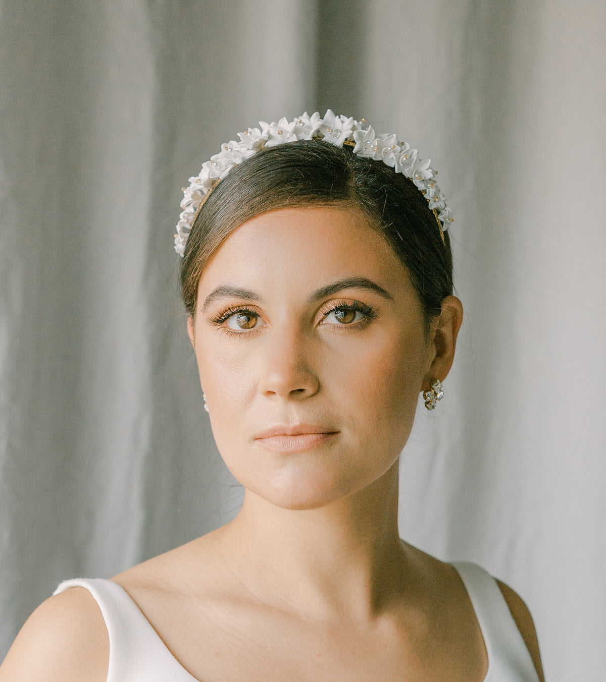 clay flowers headband BERNICE- 24006