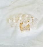 bridal hair comb  Ambre - 25001