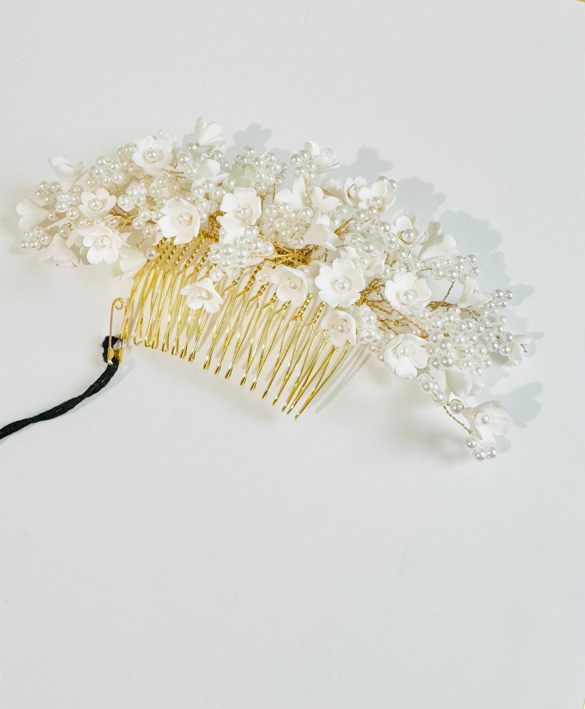 wedding hair comb babybreath style - ARLENE - 25052