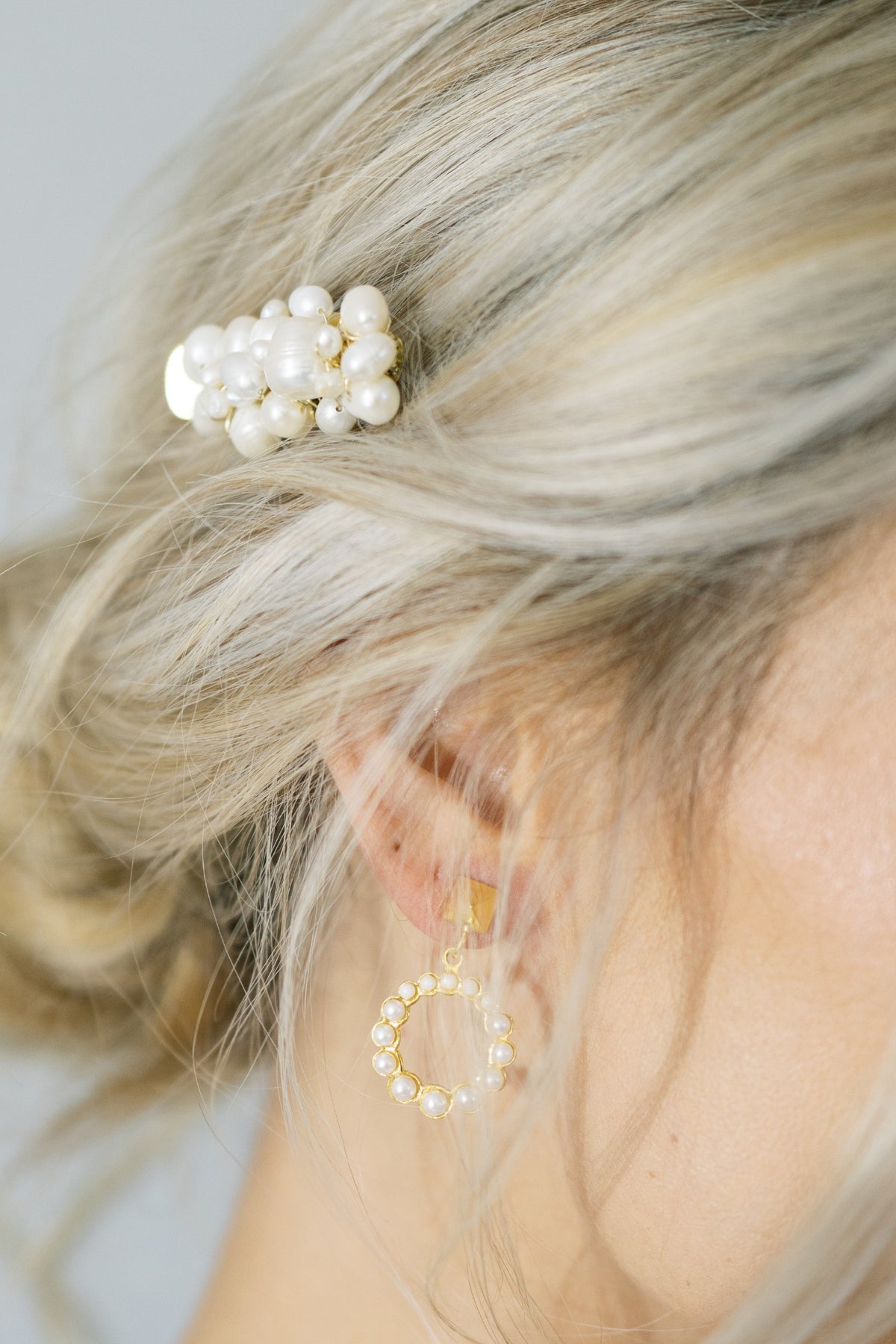 cluster Pearls hair clip - BRUNA- 24024