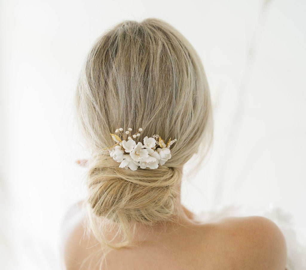 Petite floral hair comb- BELLA- 24010