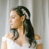 bridal headpiece with clay flowers, bridal hair piece, BLANCHE style 21045