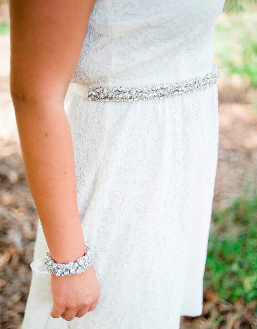 rhinestone bridal sash  - Nadege I