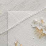 SKinny all pearls bridal sash,- PERLES Style 21024
