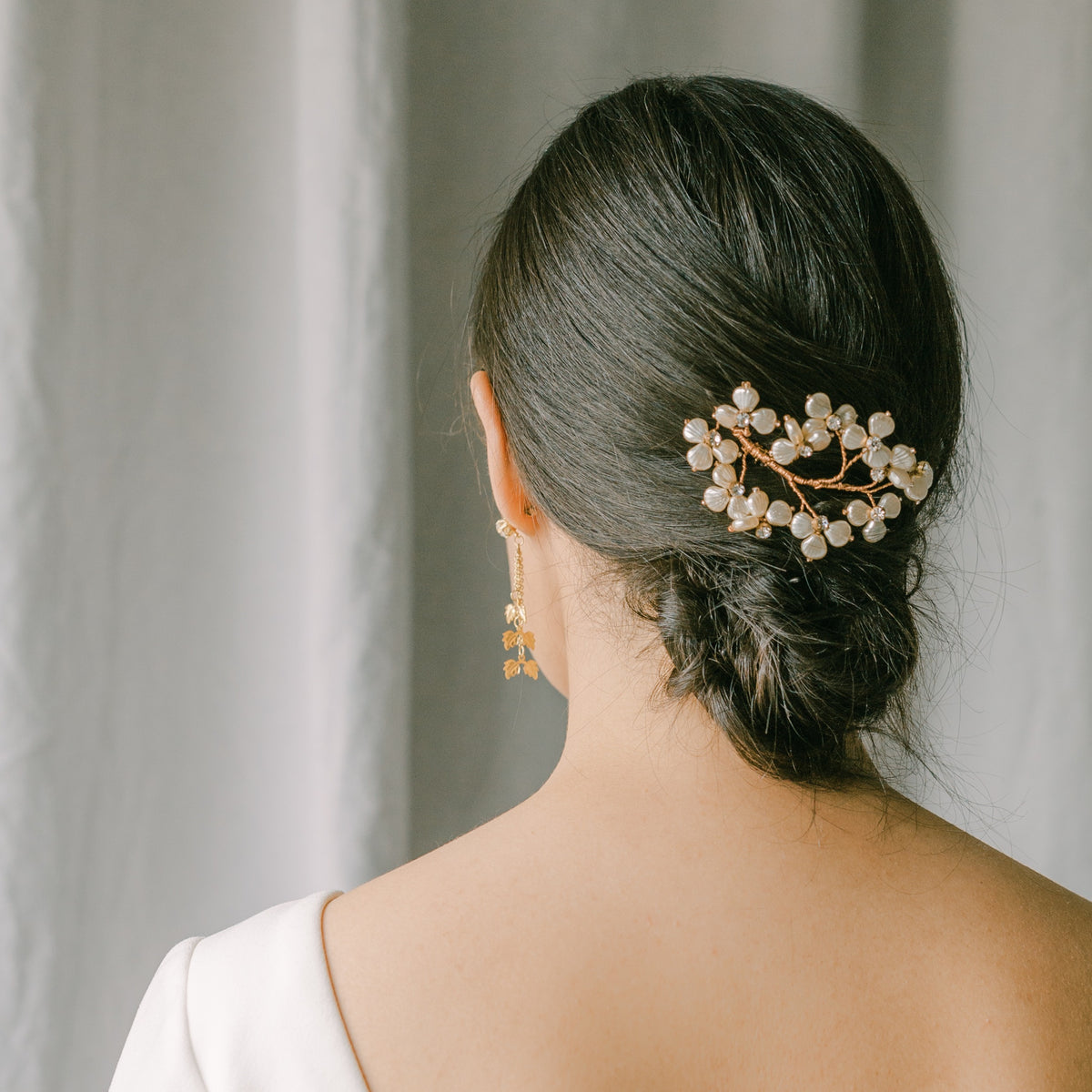 wedding hair comb with hand wired pearls,BISE style 21003