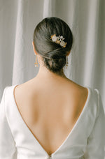 petite blossoms headpiece, wedding hair comb with clay and brass flowers,TENDRESSE style 21012