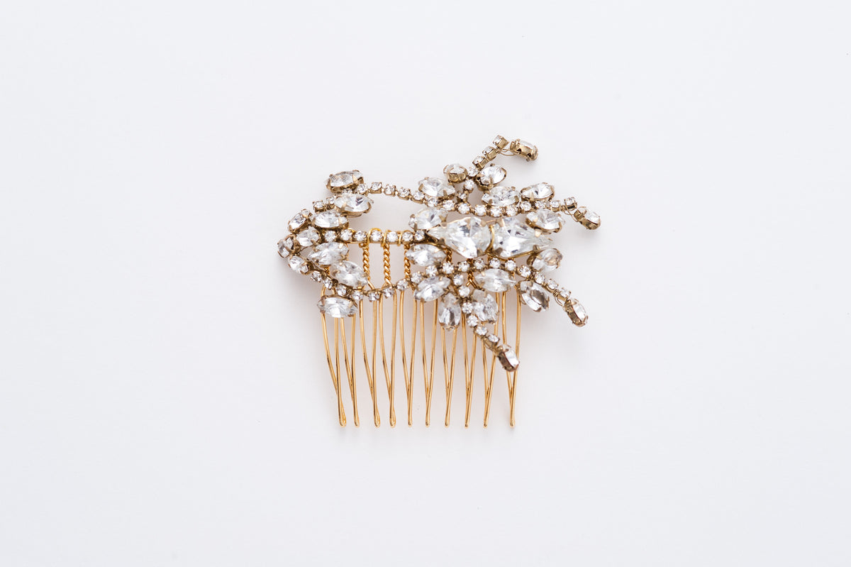 wired rhinestones hair comb - HP170637