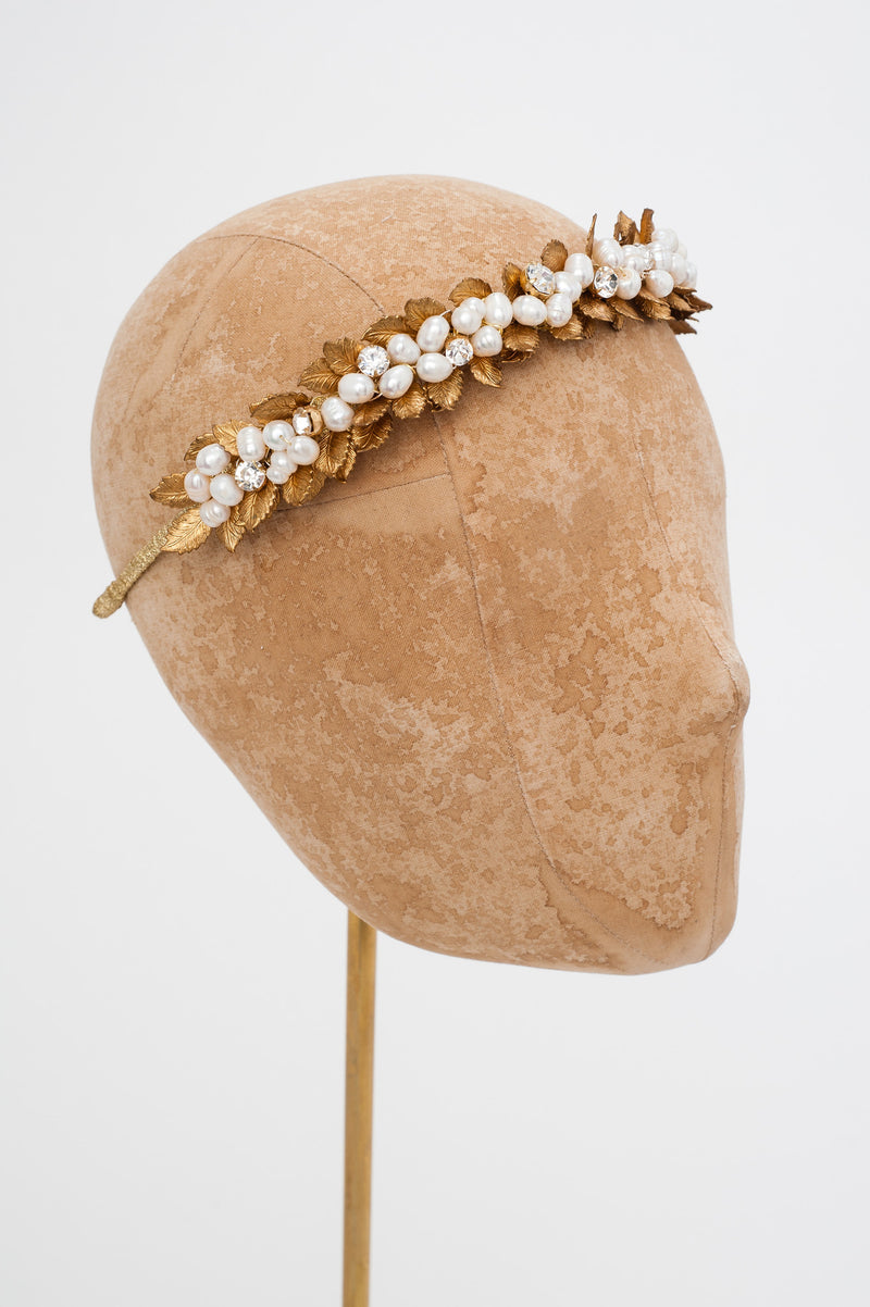 cluster pearls vegetation headband HP170623 Melissa