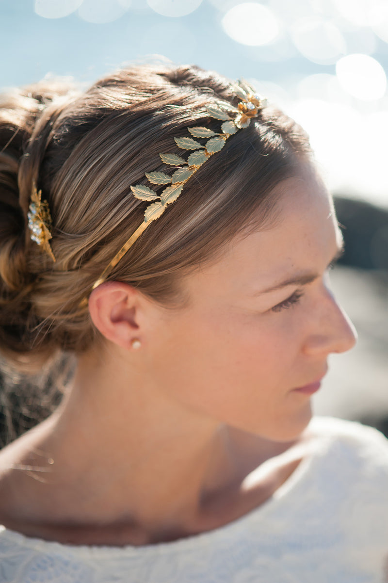 two roses nature crown headband HP170612  Maeve