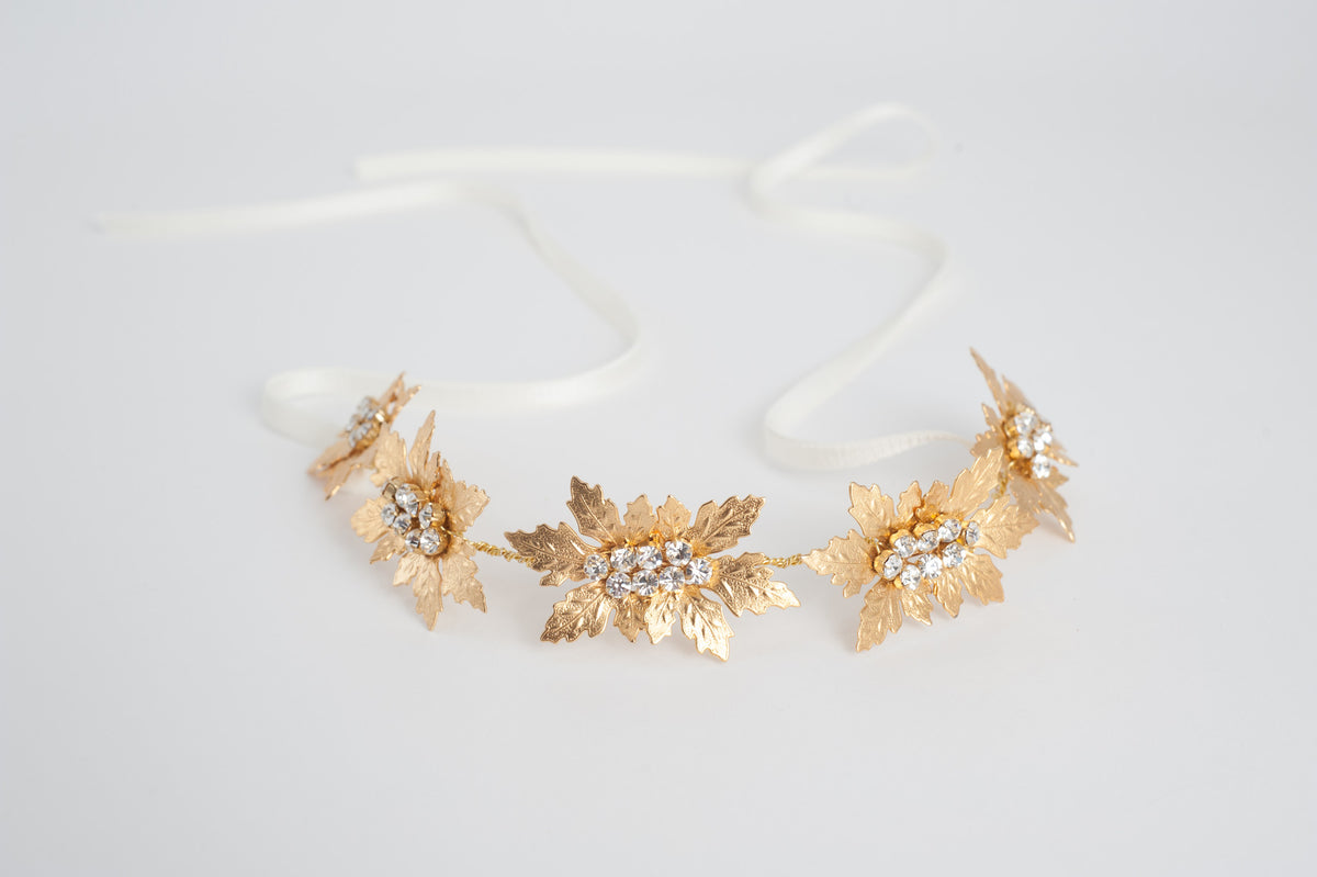 shinny maple leaves Headpiece or sash HPB170613