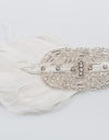 Art Deco 1920's wedding headband with feathers