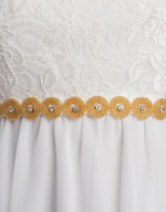 gold beaded bridal sash - RONDA - 150049