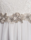 beaded wedding sash - long Laurette - 150024