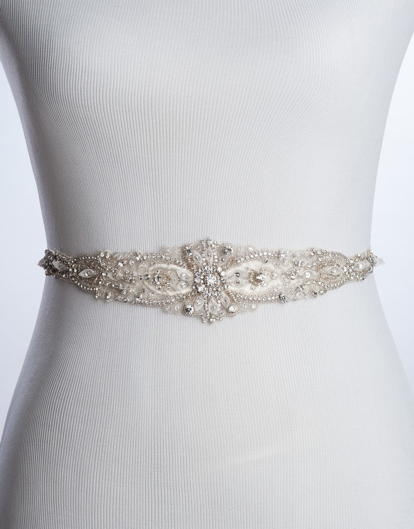 Wedding beaded belt - LYANE W-SB060