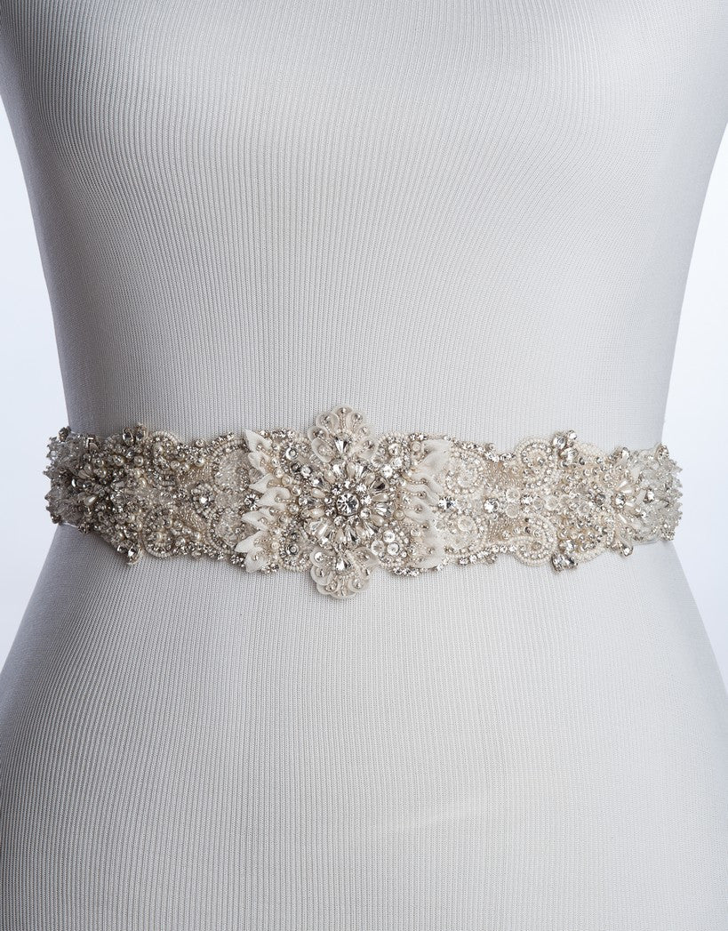 Solange bridal Beaded sash