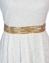 Gold beaded bridal sash - BEATRICE