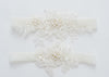 pearls lace garter set, wedding garter set - PURE style 21049