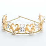 plated brass crystal spray crown, gold crown, style 22034