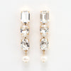 crystal earrings with freshwater pearl- style 22033