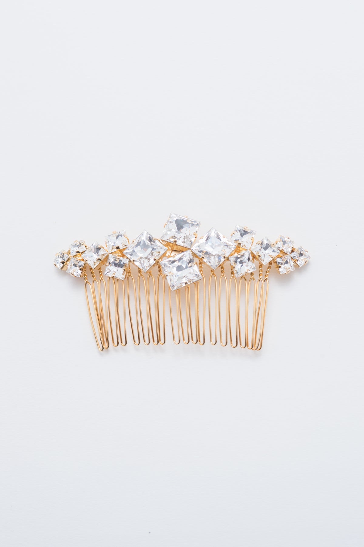 princess Square chrystal hair comb Style 20001