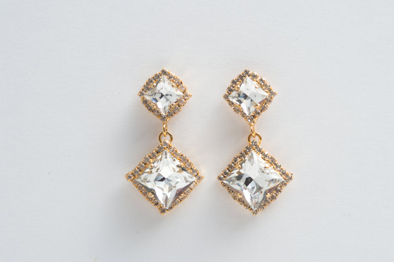 encrusted crystal earrings- style 20040