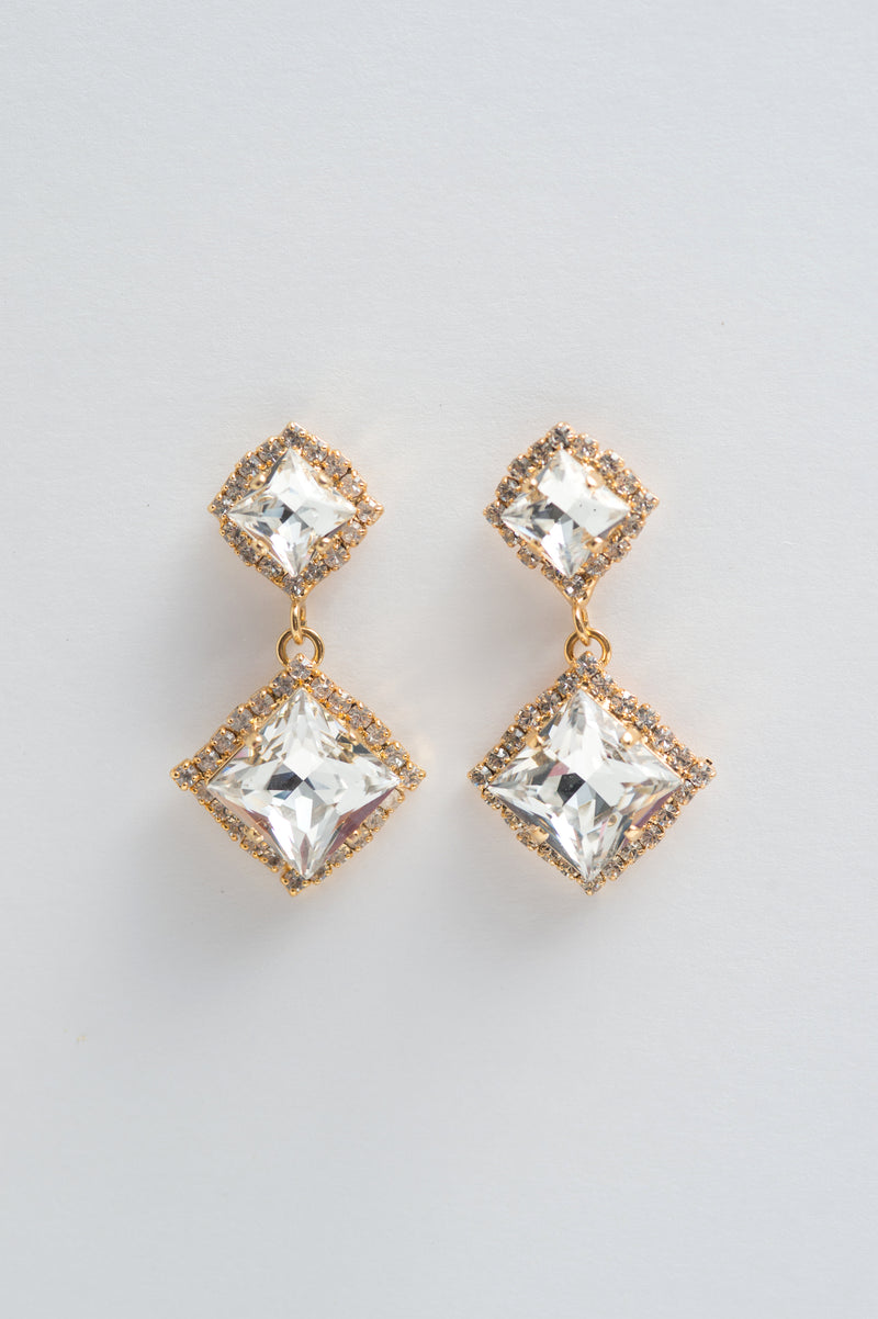 encrusted crystal earrings- style 20040