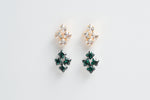 losange square crystal studs earring - style 20039