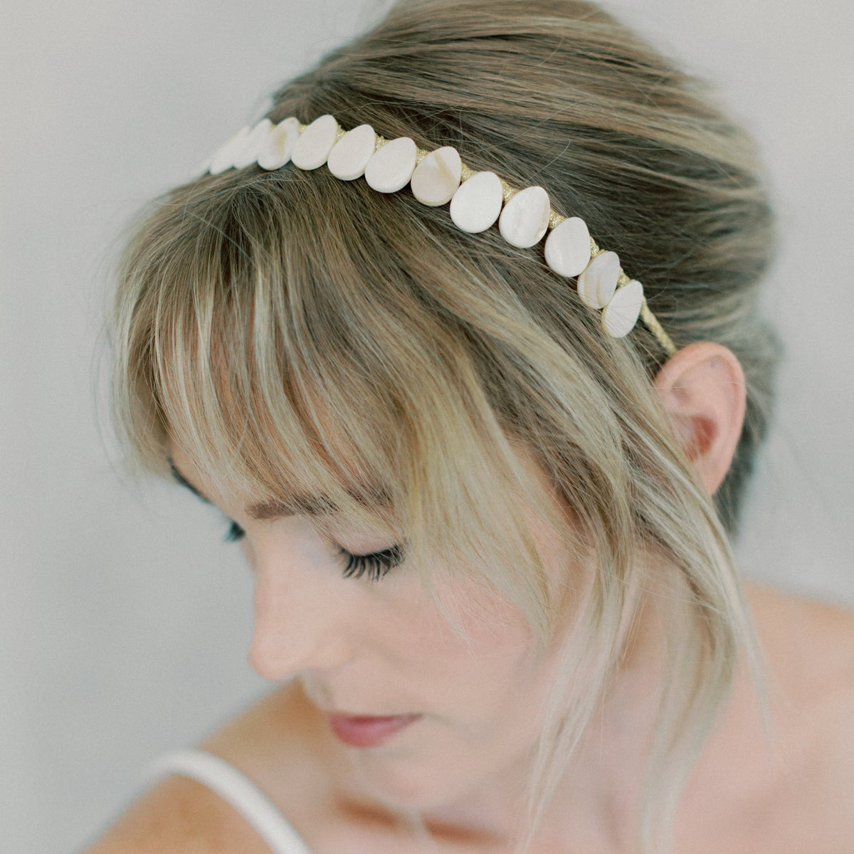 Mother of pearls bridal headband  - 22029