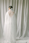 wedding veil with lace fabric, lace bridal veil - Promesse Style 21037