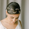 bridal vine headpiece, wedding hair vine with rice pearls, IVRESSE style 21013