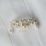wedding headpiece, bridal hair comb with cluster clay flowers COQUETTERIE style 21040