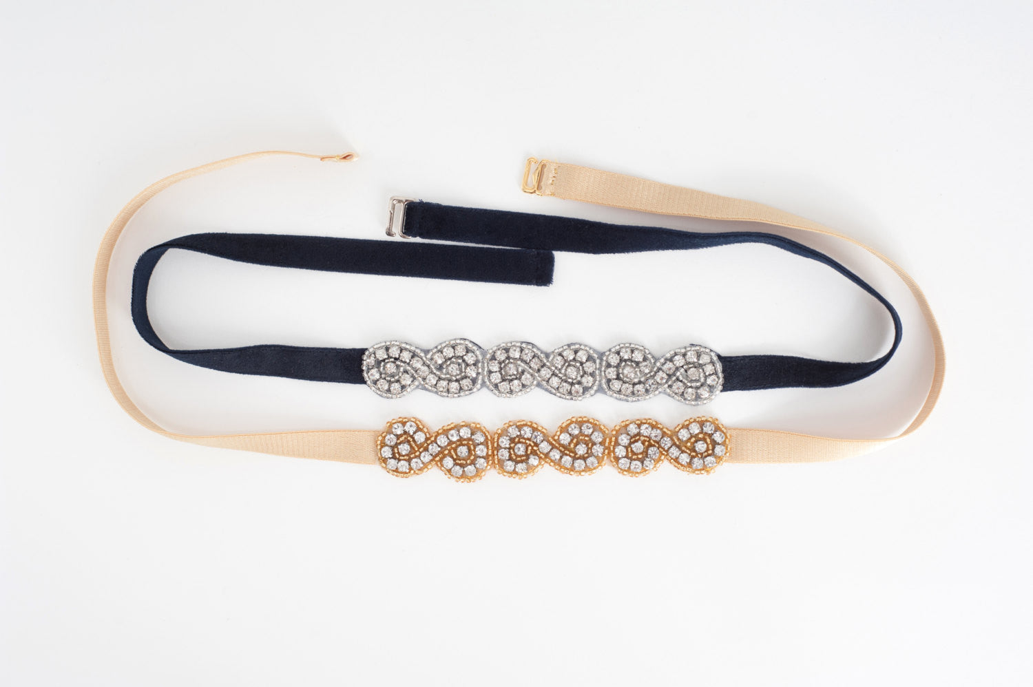 lea Crystal bridesmaids belt - SB170709 L / silver-navy blue lea Crystal bridesmaids belt - SB170709 L / silver-navy blue