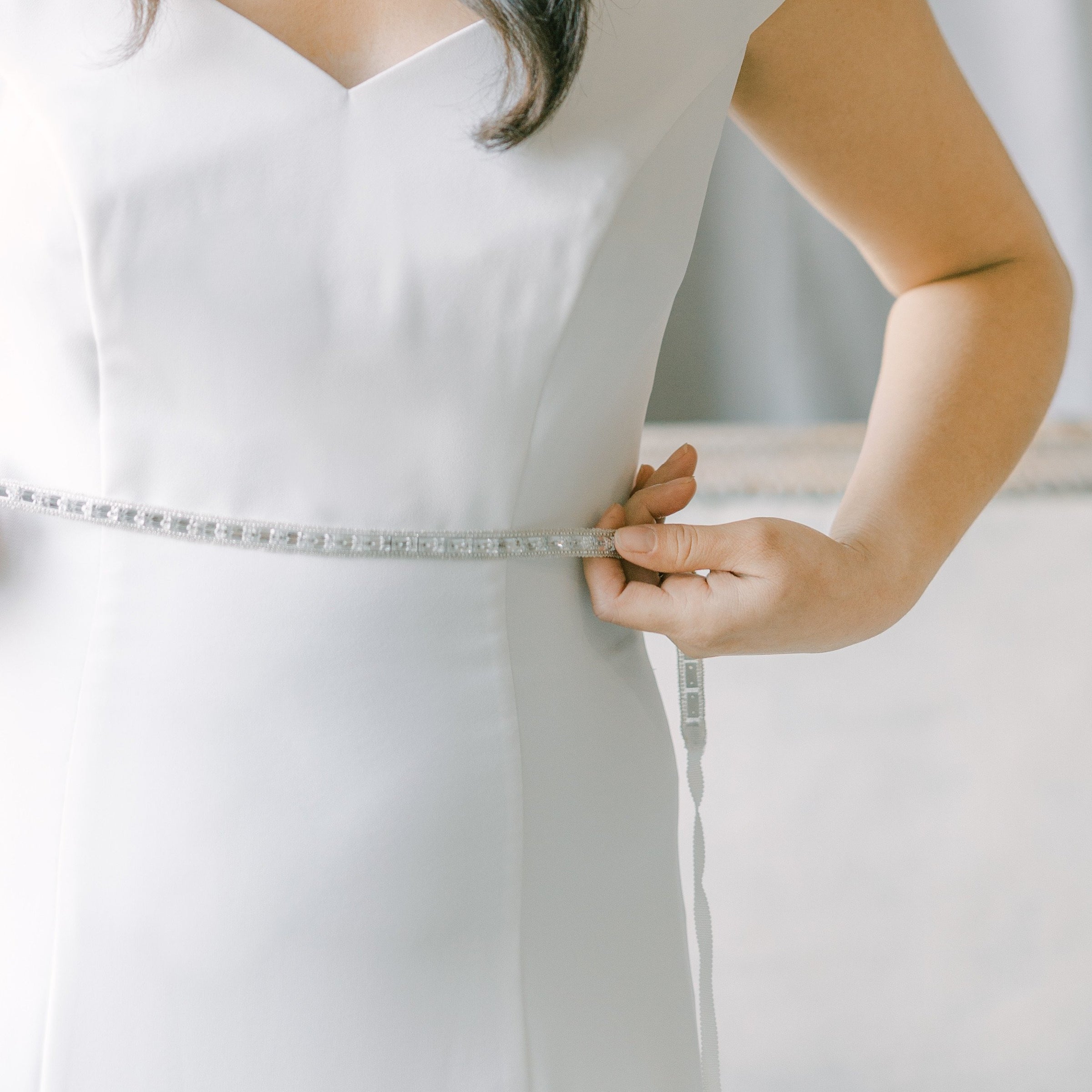 thin crystal bridal belt, narrow wedding belt, ROMANCE style 21019 Fitted ( all around beading) / waist 33 thin crystal bridal belt, narrow wedding belt, ROMANCE style 21019 Fitted ( all around beading) / waist 33