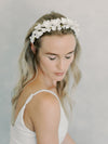 Wedding floral headband with clay flowers - style 22011