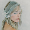 Bandeau hand painted baby breath veil - style 22020