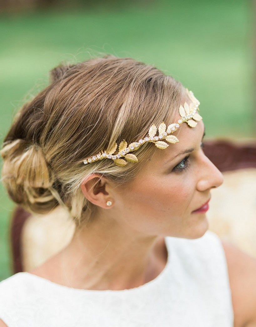 Iola gold leaves headpiece - 150010